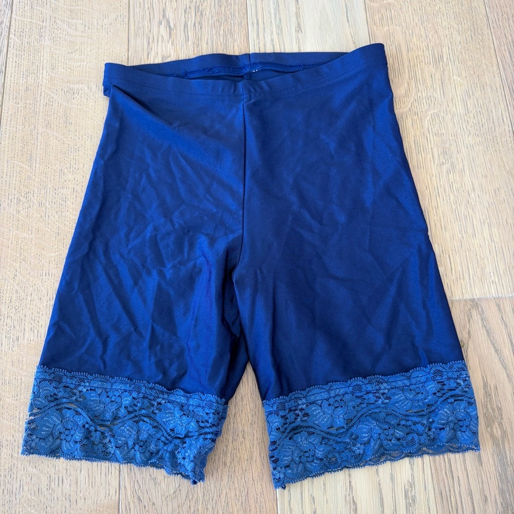 American Apparel Royal Blue Lace Bike Shorts